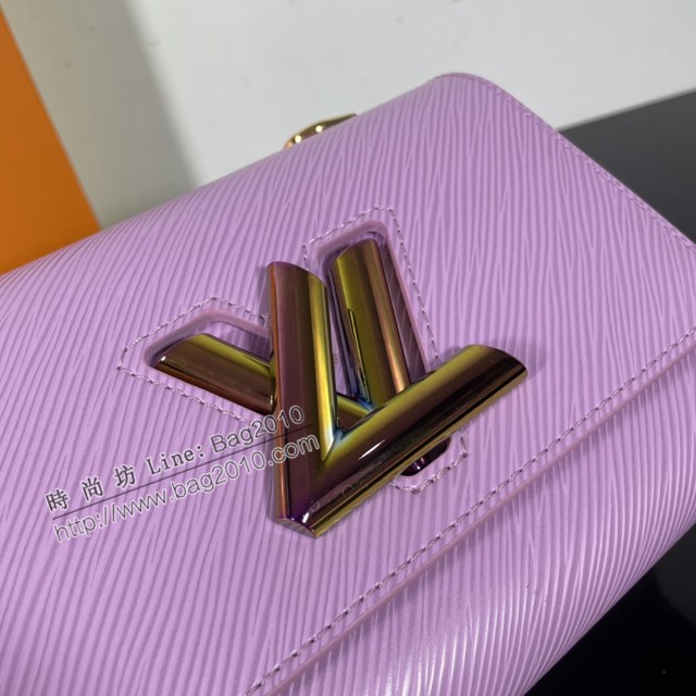 Lv路易威登2023專櫃新款Twist手袋 LV Epi粒面皮革單肩斜挎包 M22098 ydh5052